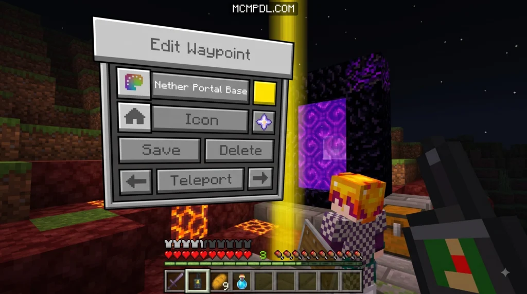 Waypoints Addon for Minecraft PE/Bedrock