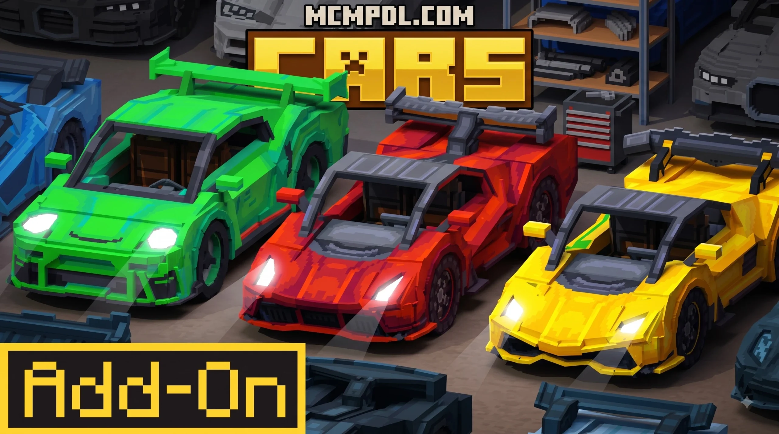 Cars Add-On for Minecraft PE/Bedrock (Download)