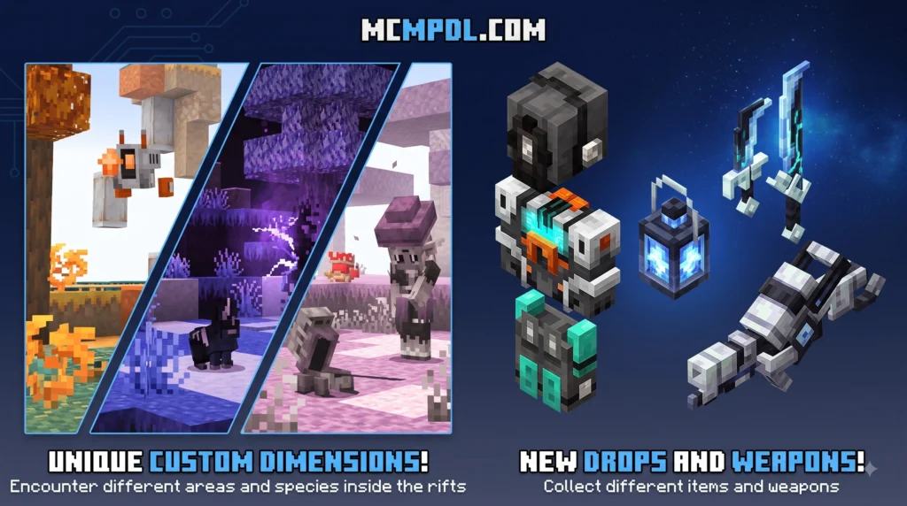 Download DIMENSIONS Addon for Minecraft PE