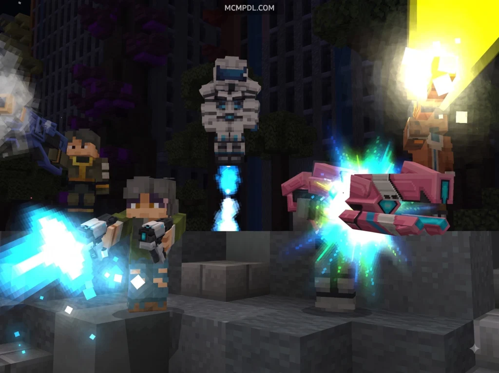 BLASTERS Addon for Minecraft PE/Bedrock (Download)