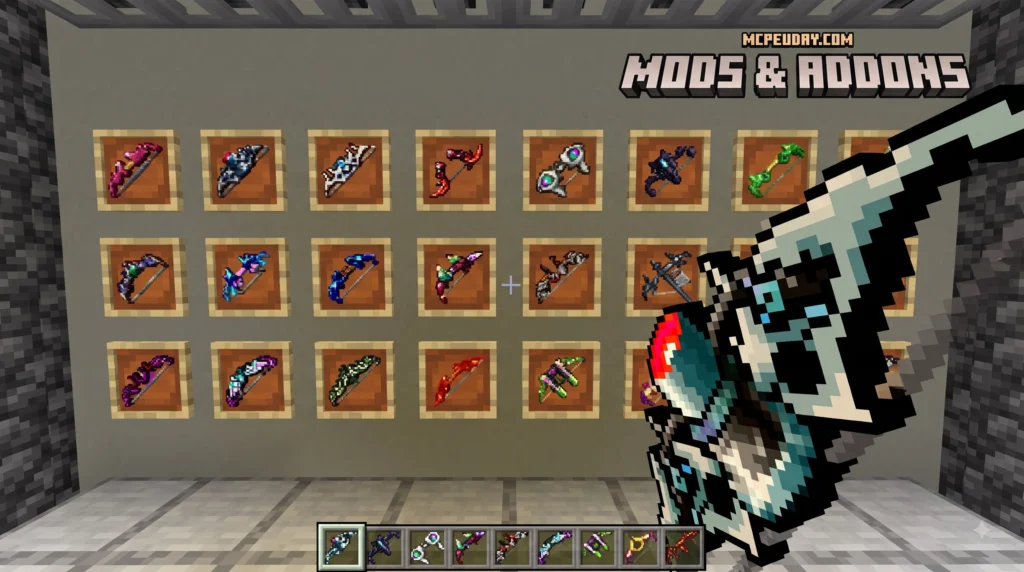 Overpowered Bows Addon for Minecraft PE/Bedrock