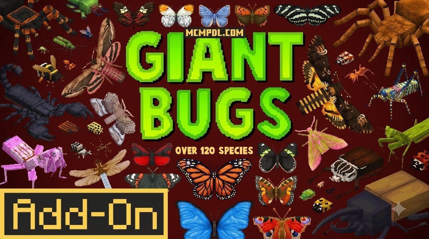Giant Bugs Addon for Minecraft PE/Bedrock