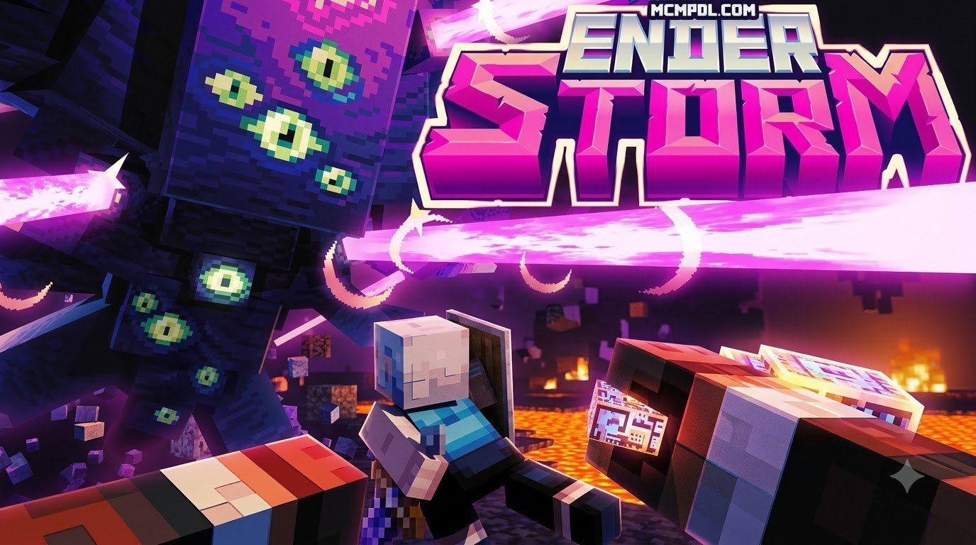 Download the Ender Storm Map for Minecraft PE/Bedrock