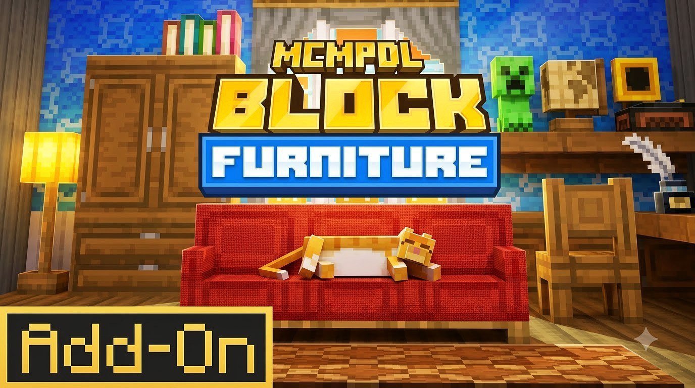 Block Furniture 1.0 Add-on for Minecraft Bedrock Edition