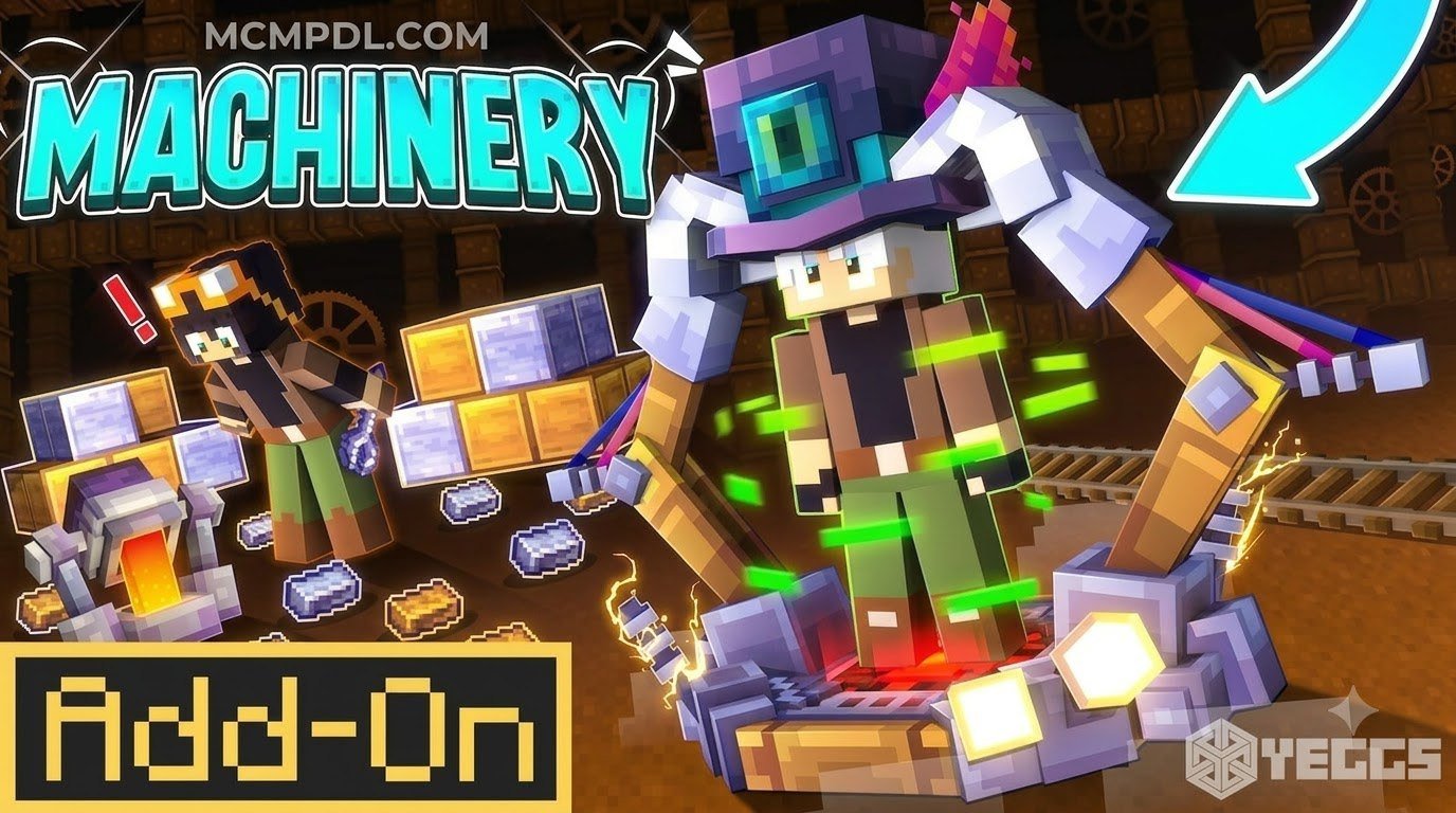 Machinery Addon for Minecraft PE/Bedrock - Download