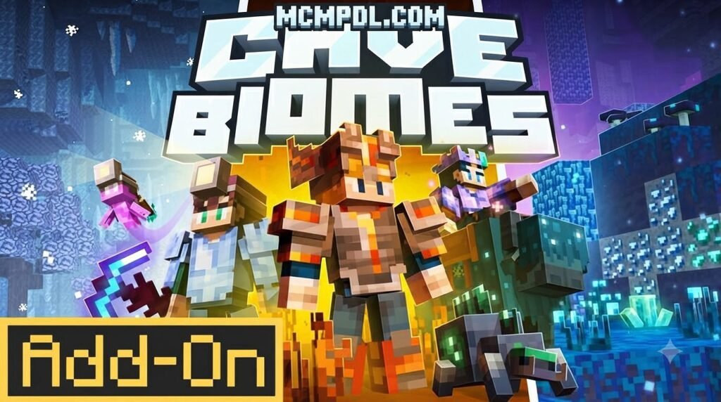 Cave Biomes Addon for Minecraft PE/Bedrock - Download