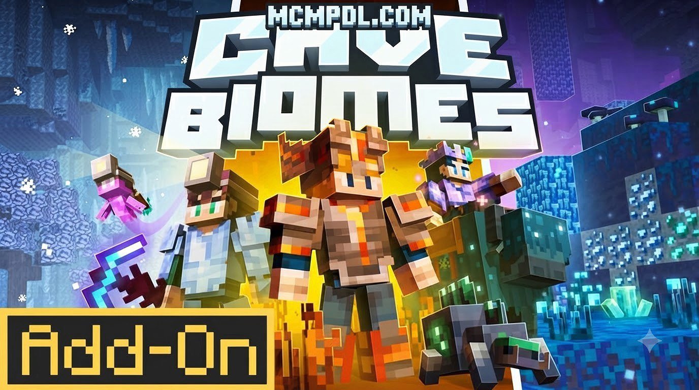Cave Biomes Addon for Minecraft PE/Bedrock - Download