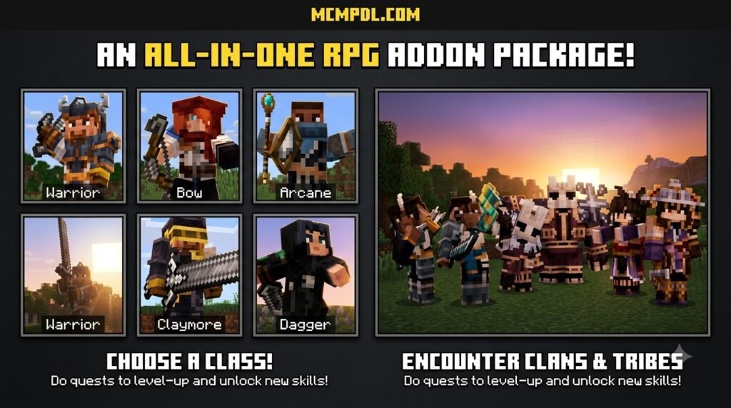RPG Addon for Minecraft PE/Bedrock