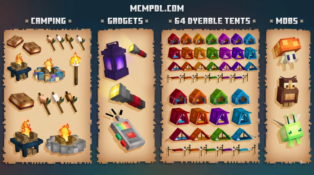 Majestic Camping Addon for Minecraft PE/Bedrock