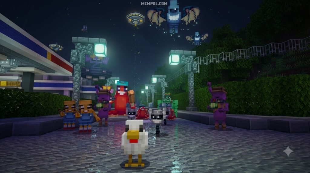 Alien Abduction Map for Minecraft PE/Bedrock
