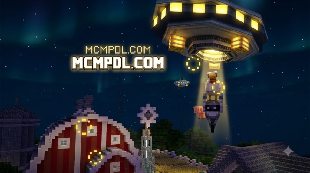 Alien Abduction Map for Minecraft PE/Bedrock