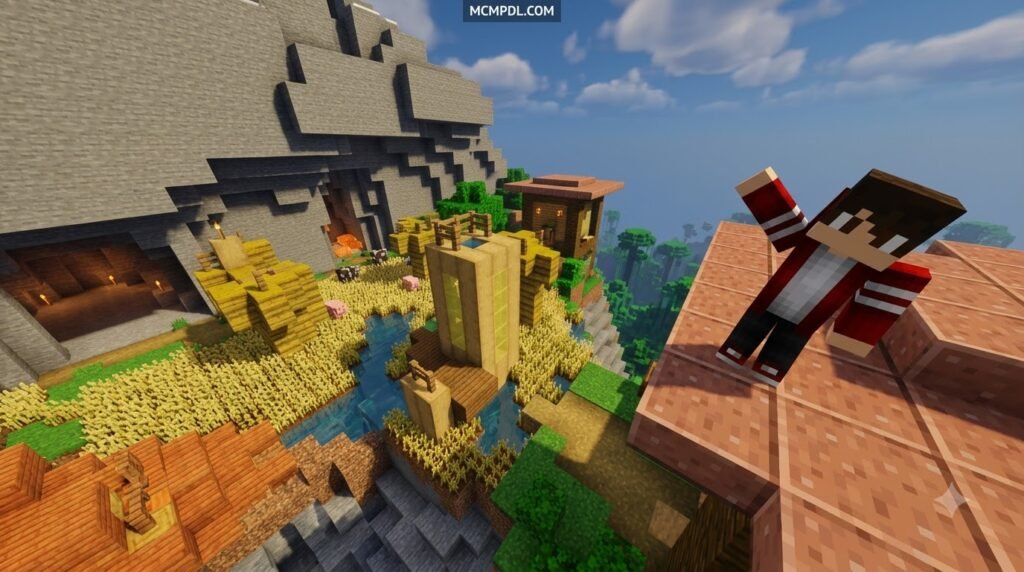 Parkour Volcano Map for Minecraft PE/Bedrock