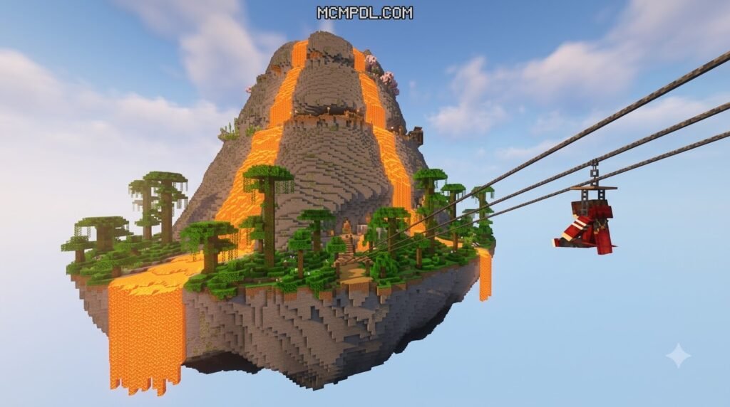 Parkour Volcano Map for Minecraft PE/Bedrock