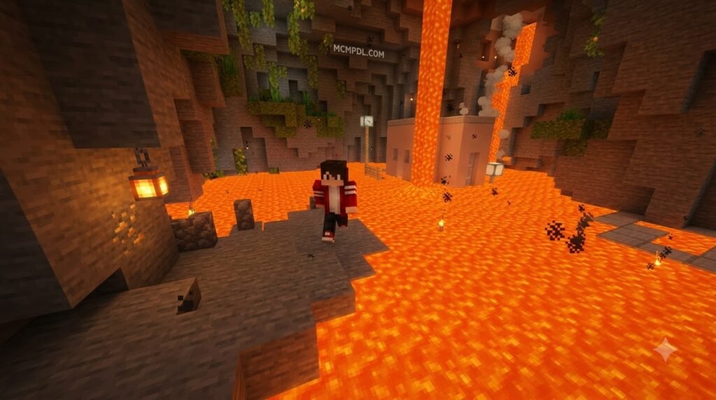 Parkour Volcano Map for Minecraft PE/Bedrock
