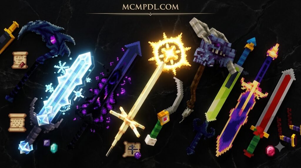 Weapons And Powers Addon for Minecraft PE/Bedrock