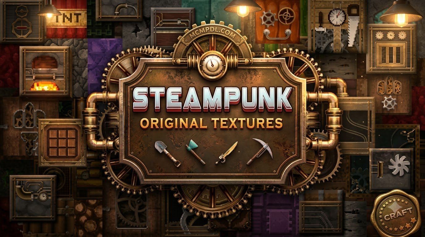Steampunk Texture Pack for Minecraft PE/Bedrock