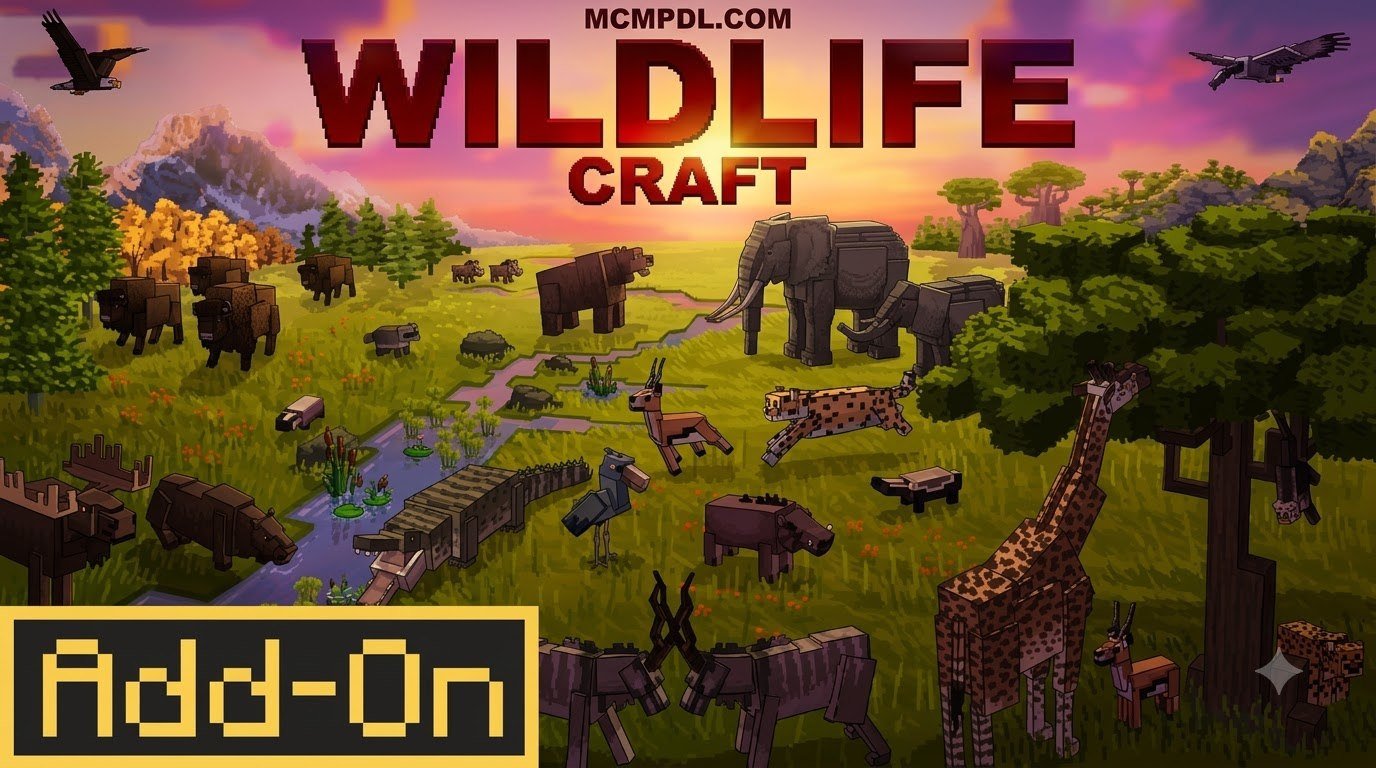 WildlifeCraft Addon for Minecraft PE/Bedrock