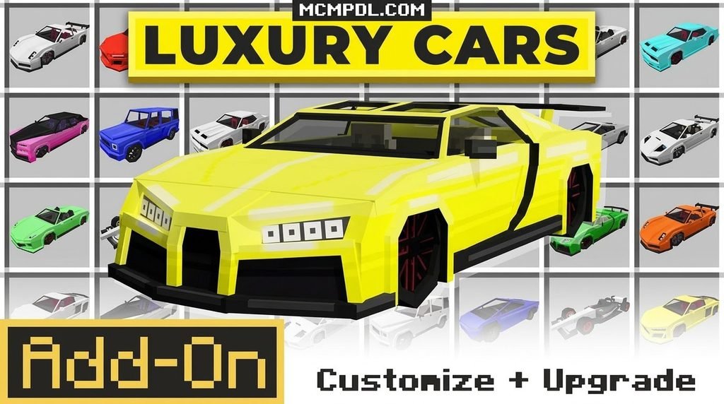 Luxury Cars Addon for Minecraft PE/Bedrock