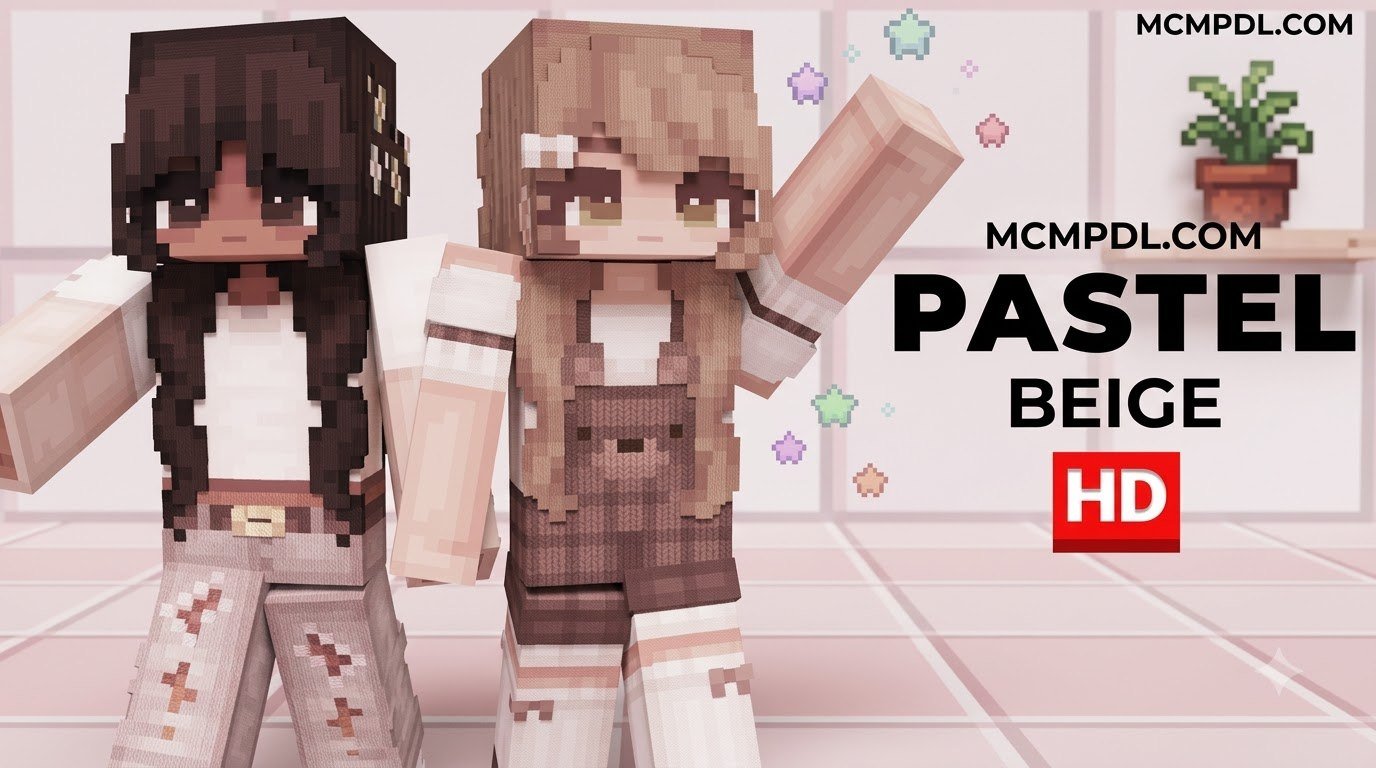 Pastel Beige HD Skin Pack for Minecraft PE/Bedrock