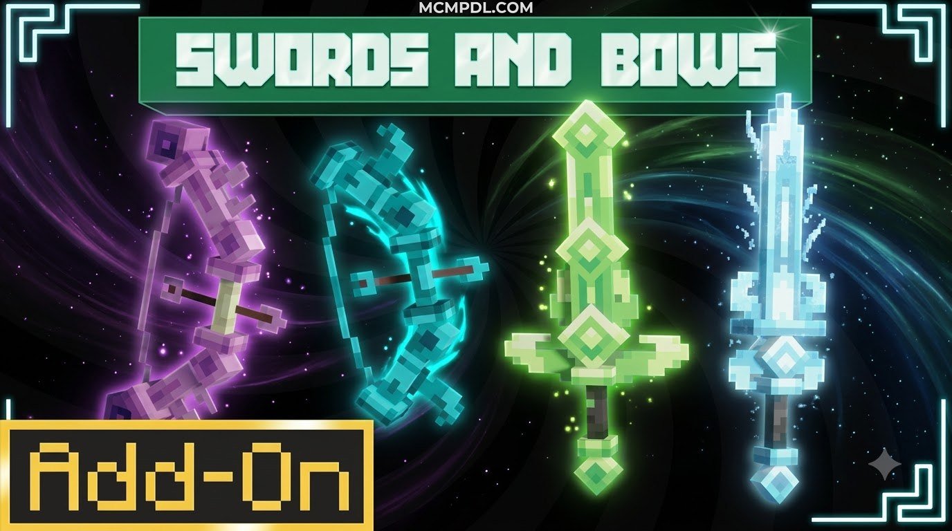 Swords And Bows Addon for Minecraft PE/Bedrock
