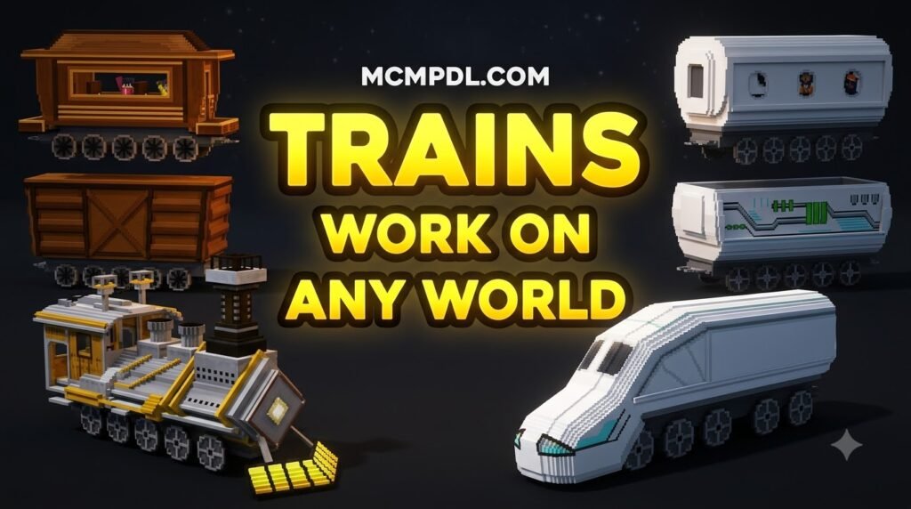 TRAINS Addon for Minecraft PE/Bedrock