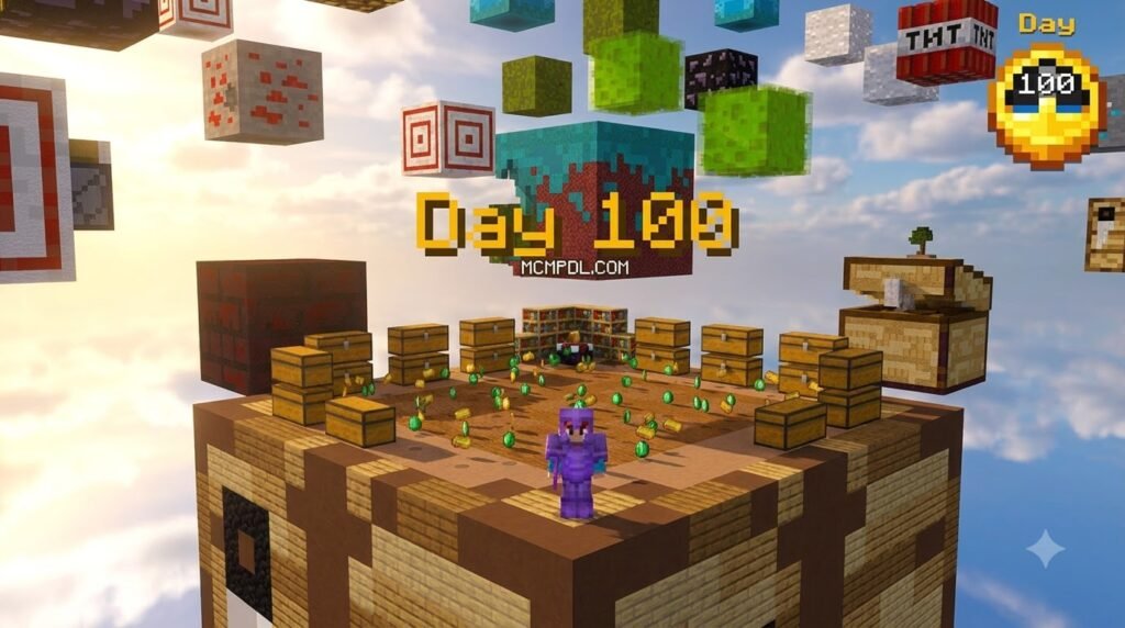 100 Days Mega Blocks World for Minecraft PE/Bedrock