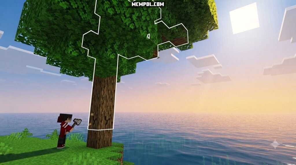 TreeCapitator Addon for Minecraft PE/Bedrock
