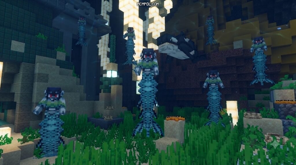Mermaids World mod in Minecraft PE/Bedrock