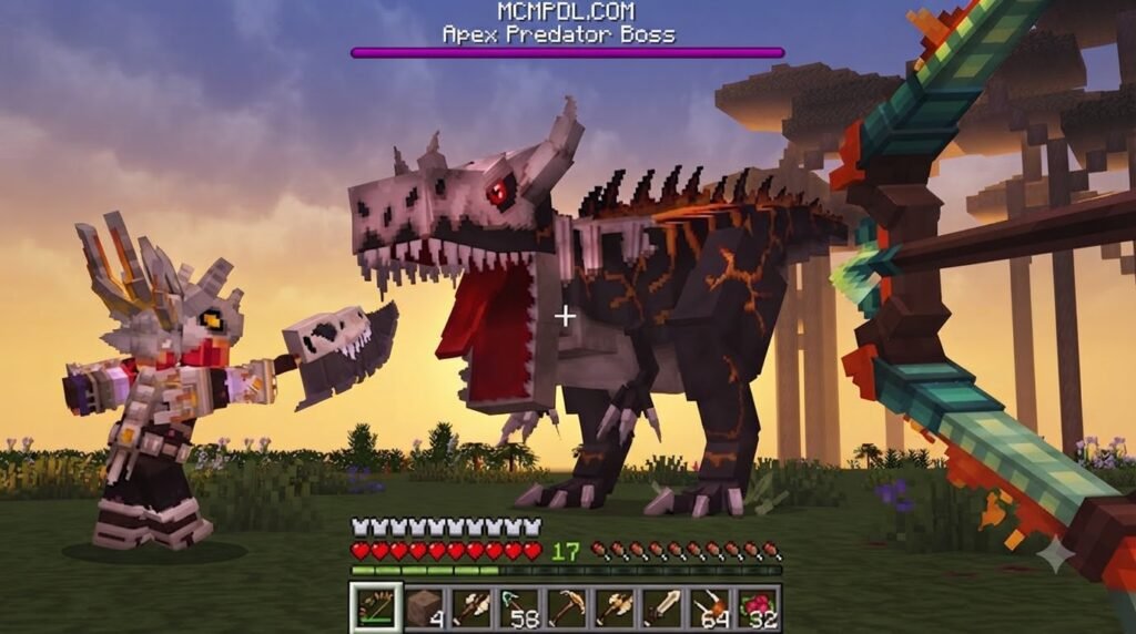 Dinosaur Dimension 2.0 Addon for Minecraft PE/Bedrock
