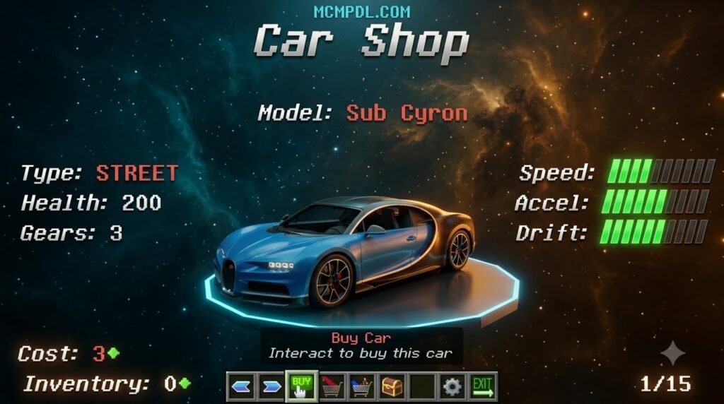 Realism Cars Addon for Minecraft PE/Bedrock
