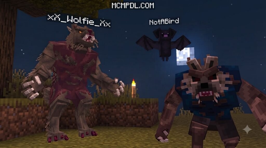 Werewolf and Vampire Morph Addon for Minecraft PE/Bedrock
