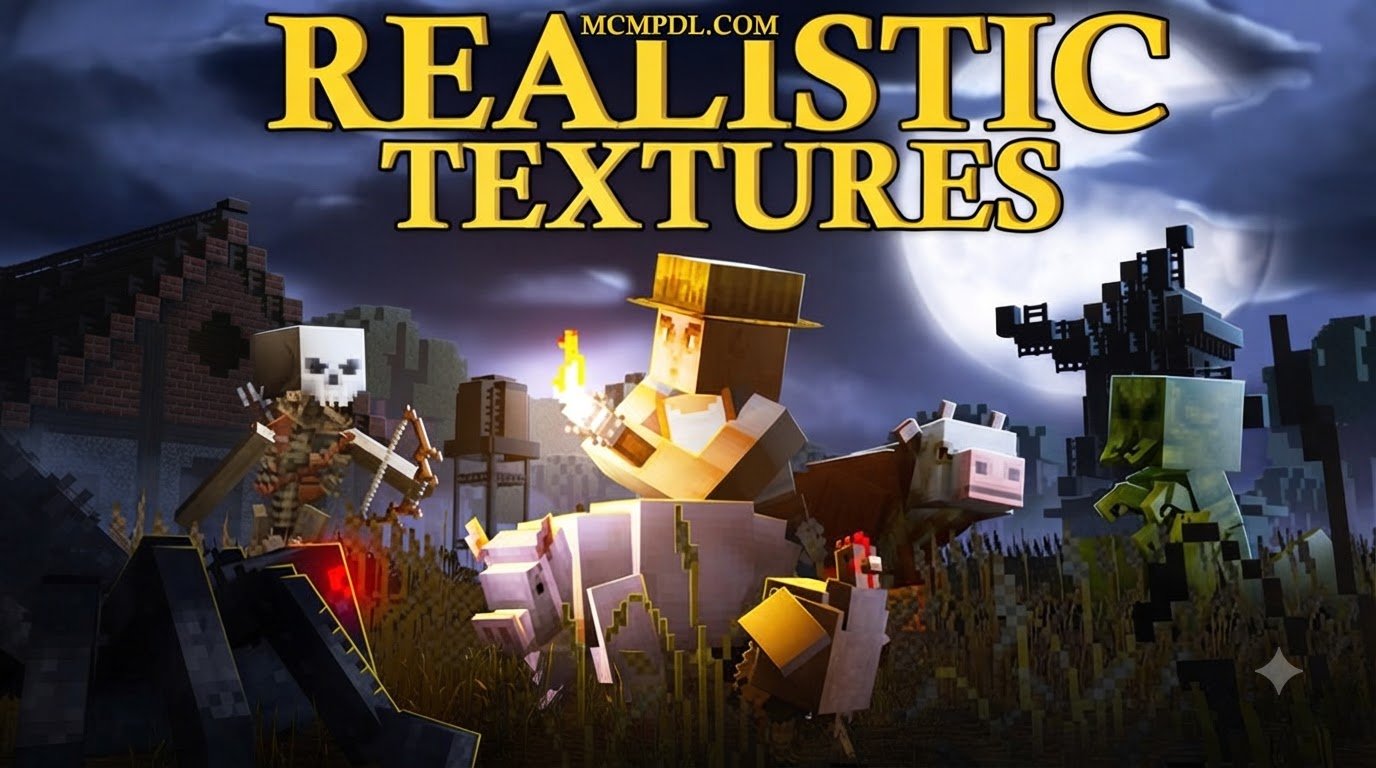 Realistic Textures HD Texture Pack for Minecraft PE/Bedrock