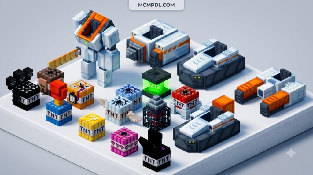TNT BLASTERS for Minecraft PE/Bedrock
