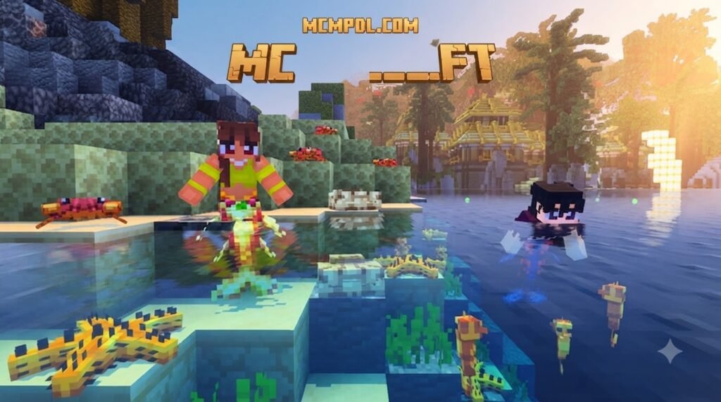 Mermaids World mod in Minecraft PE/Bedrock