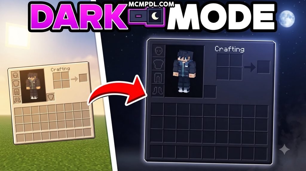 Dark Mode Texture Pack for Minecraft PE/Bedrock