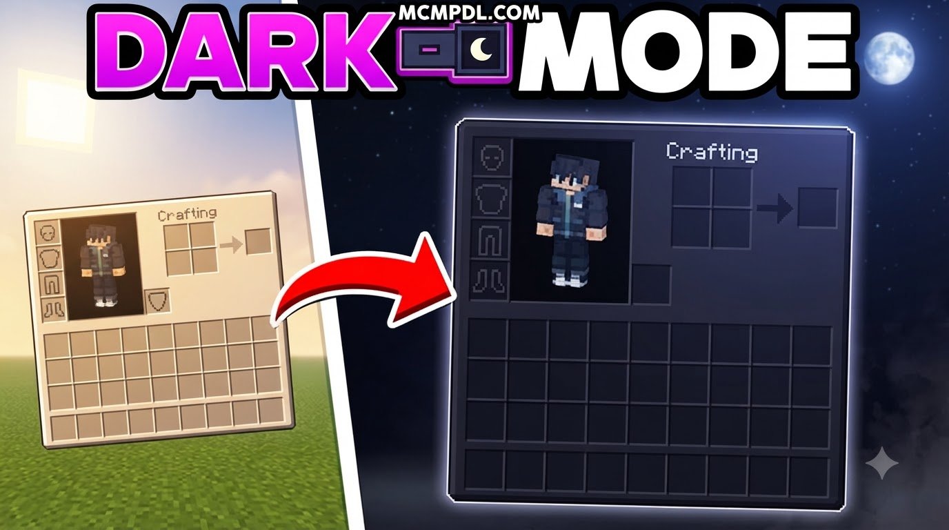 Dark Mode Texture Pack for Minecraft PE/Bedrock