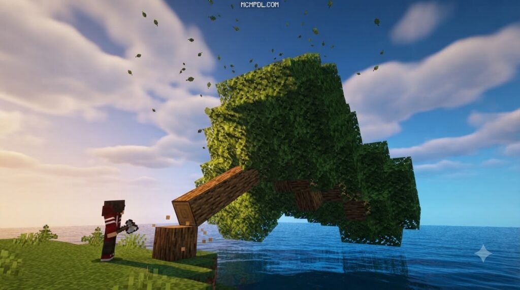 TreeCapitator Addon for Minecraft PE/Bedrock