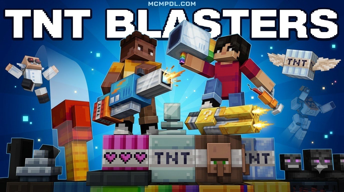 TNT BLASTERS for Minecraft PE/Bedrock
