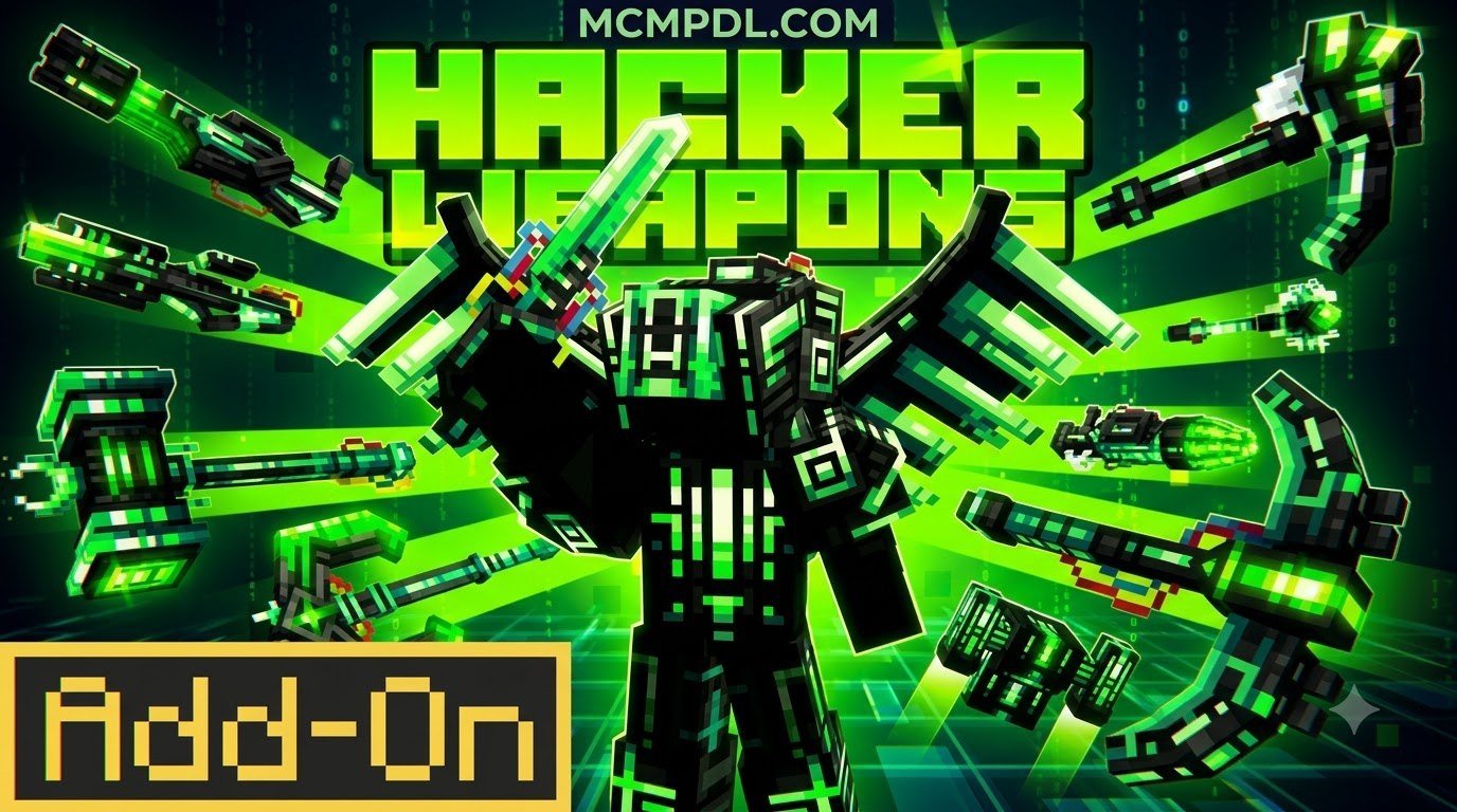 Hacker Weapons Addon for Minecraft PE/Bedrock