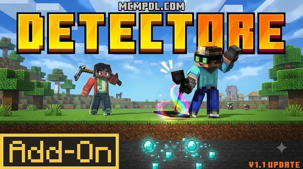 DetectOre Addon for Minecraft PE/Bedrock