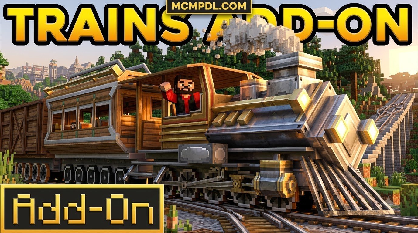 TRAINS Addon for Minecraft PE/Bedrock