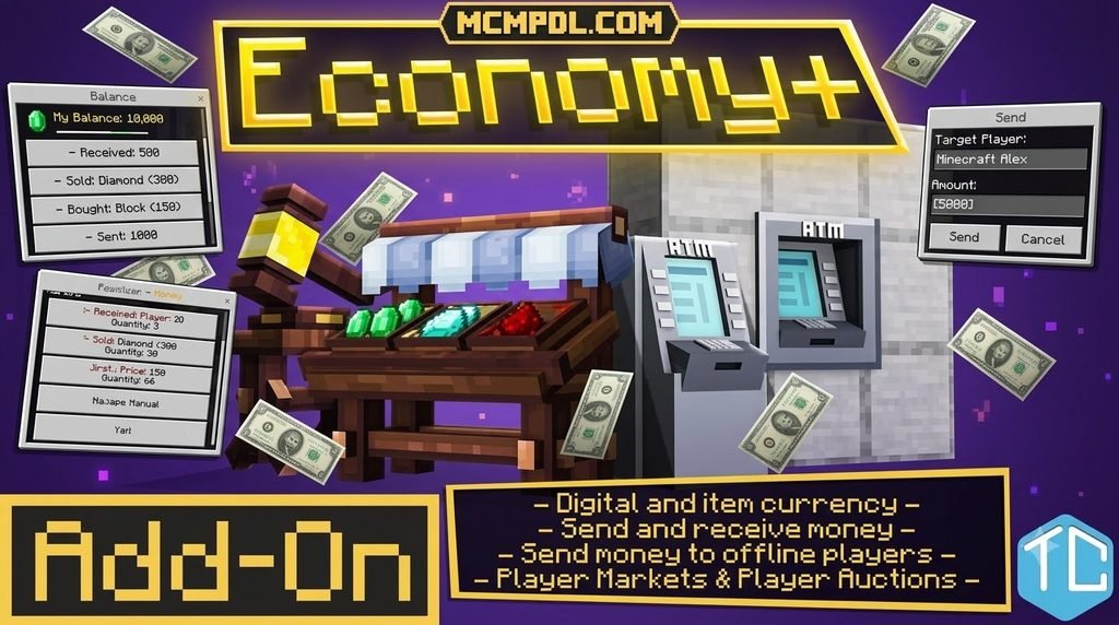 Economy+ Addon for Minecraft PE/Bedrock