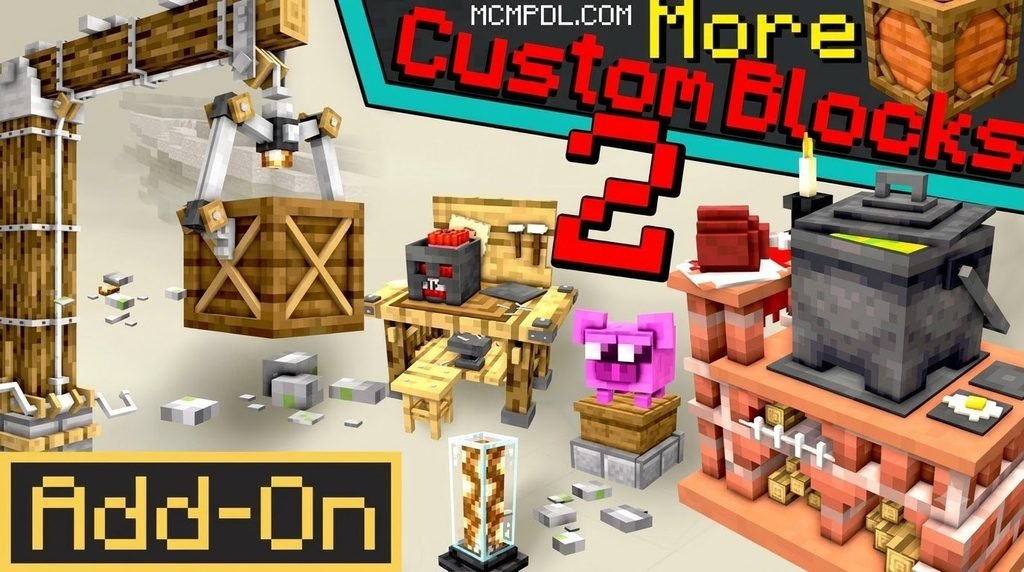 More Custom Blocks 2 Addon for Minecraft PE/Bedrock