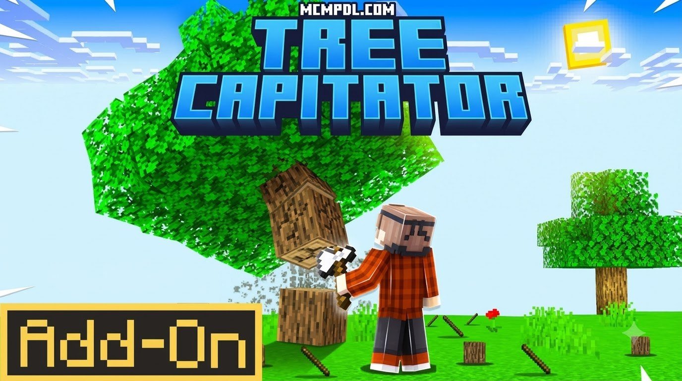TreeCapitator Addon for Minecraft PE/Bedrock