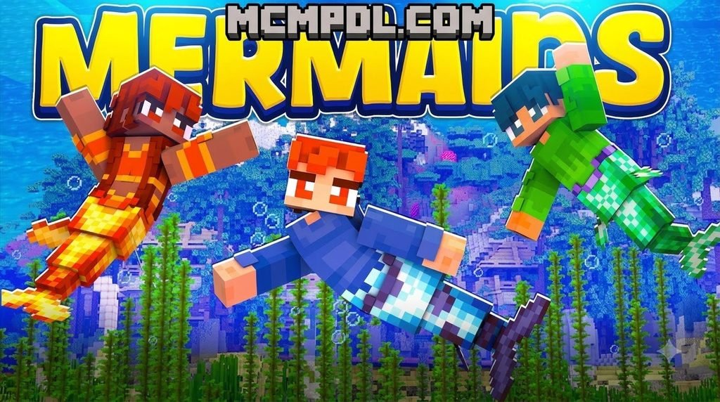 Mermaids World mod in Minecraft PE/Bedrock