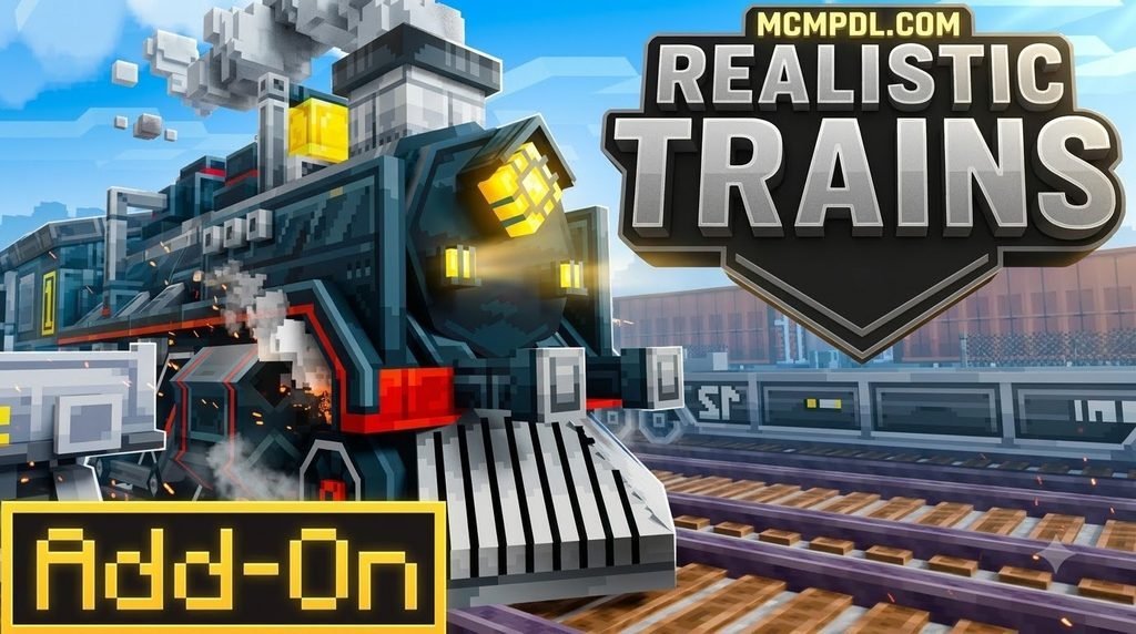 Realistic Trains Addon for Minecraft PE/Bedrock