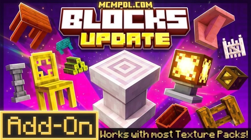 Blocks Update Addon for Minecraft PE/Bedrock