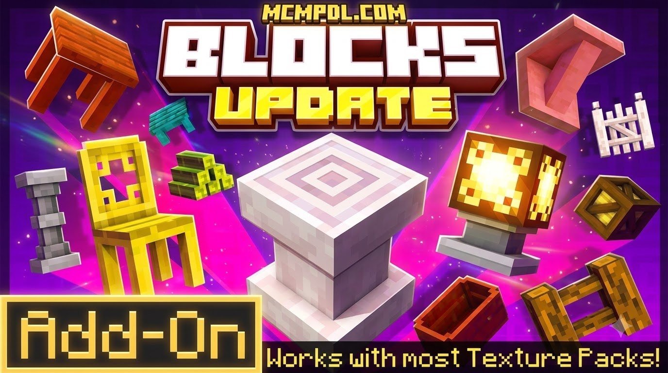 Blocks Update Addon for Minecraft PE/Bedrock