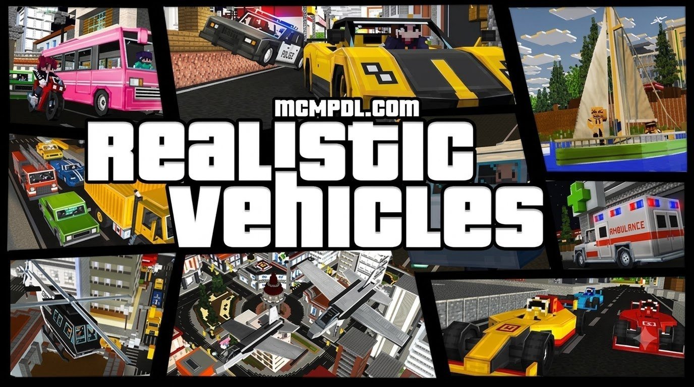 Realistic Vehicles Addon for Minecraft PE/Bedrock