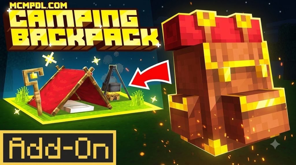 Camping Backpack Addon for Minecraft PE/Bedrock